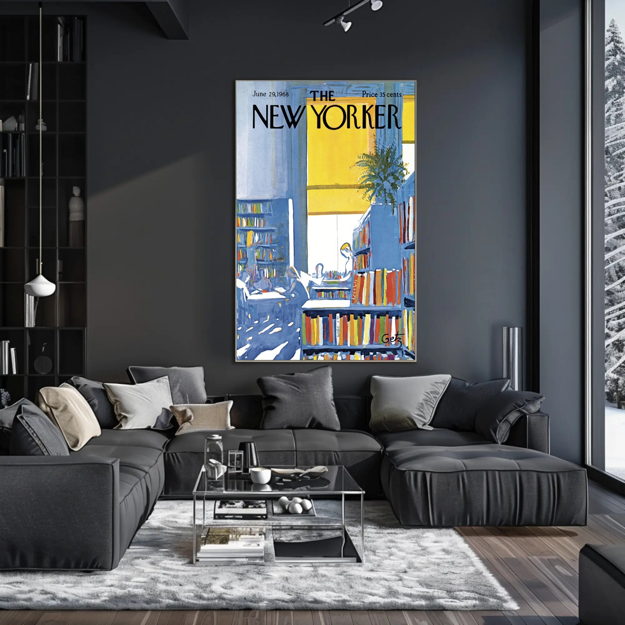 Library Scene 1960s Cultural or Heritage Poster PosterGoat
