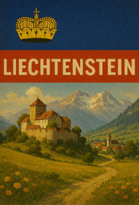 Liechtenstein's Majestic Landscapes Vintage Travel Poster PosterGoat