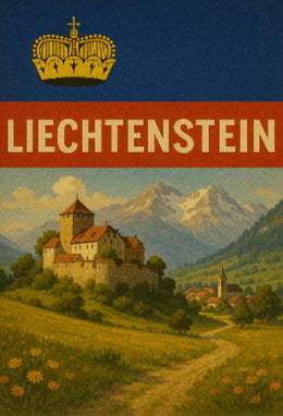 Liechtenstein's Majestic Landscapes Vintage Travel Poster PosterGoat