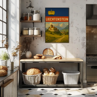 Liechtenstein's Majestic Landscapes Vintage Travel Poster PosterGoat