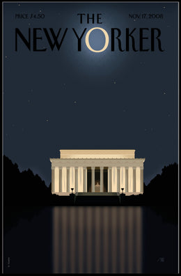 Lincoln Memorial Moonlight Reflection Print Historical or Presidential Poster PosterGoat