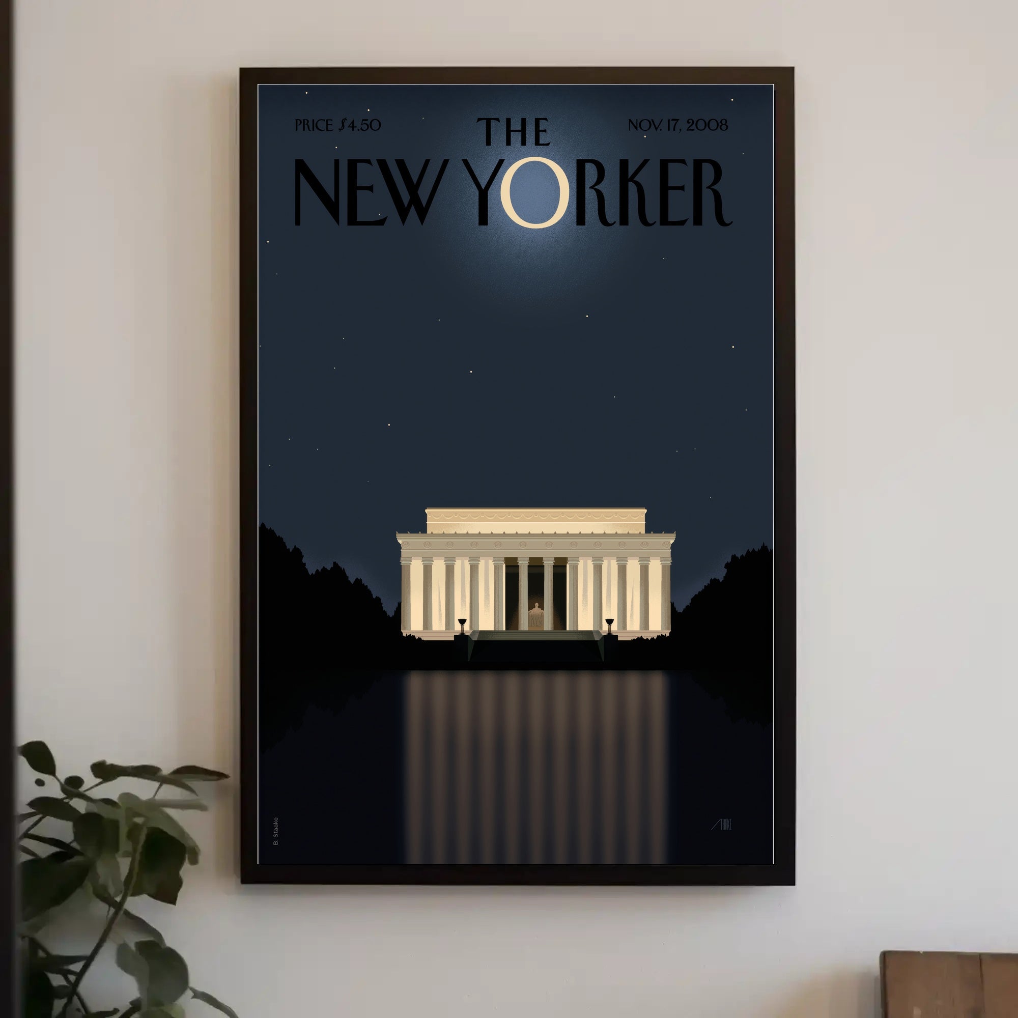 Lincoln Memorial Moonlight Reflection Print Historical or Presidential Poster PosterGoat