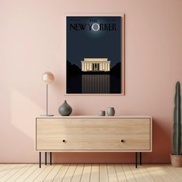 Lincoln Memorial Moonlight Reflection Print Historical or Presidential Poster PosterGoat