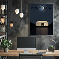 Lincoln Memorial Moonlight Reflection Print Historical or Presidential Poster PosterGoat