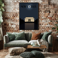 Lincoln Memorial Moonlight Reflection Print Historical or Presidential Poster PosterGoat