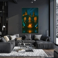 Lincoln Reagan Trump Parody Enchanted Hogwarts Adventure Poster PosterGoat