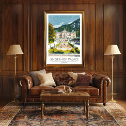 Linderhof Palace Sightseeing Modern Illustration Travel Poster PosterGoat