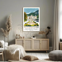 Linderhof Palace Sightseeing Modern Illustration Travel Poster PosterGoat
