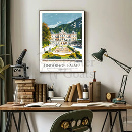 Linderhof Palace Sightseeing Modern Illustration Travel Poster PosterGoat