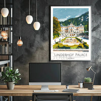 Linderhof Palace Sightseeing Modern Illustration Travel Poster PosterGoat