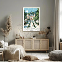 Linderhof Palace in Germany Vintage Travel Poster PosterGoat