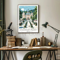 Linderhof Palace in Germany Vintage Travel Poster PosterGoat