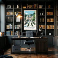Linderhof Palace in Germany Vintage Travel Poster PosterGoat