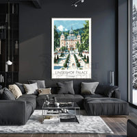Linderhof Palace in Germany Vintage Travel Poster PosterGoat