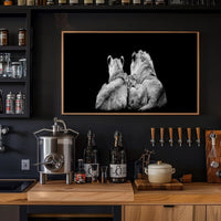 Lions in Monochrome Family Unity Animal Poster PosterGoat