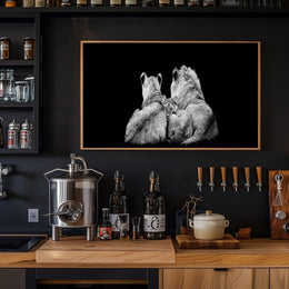 Lions in Monochrome Family Unity Animal Poster PosterGoat