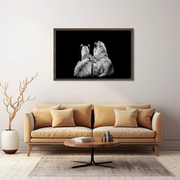 Lions in Monochrome Family Unity Animal Poster PosterGoat
