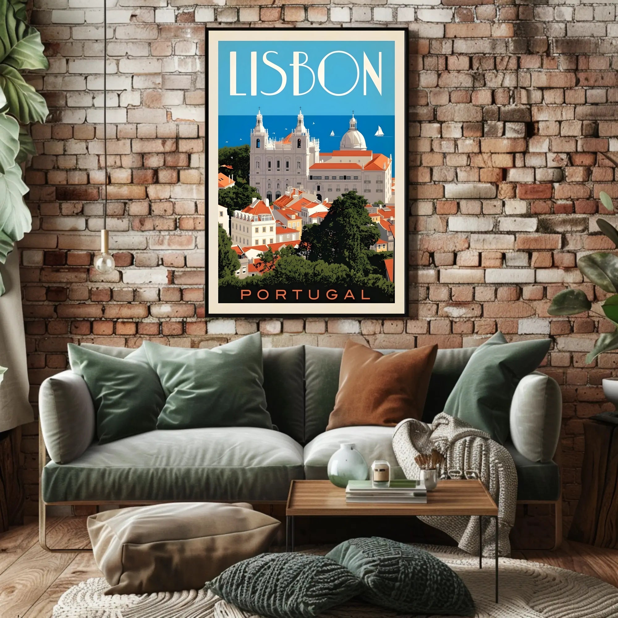 Lisbon Vintage Travel Poster - Mid-Century Maritime Charm PosterGoat