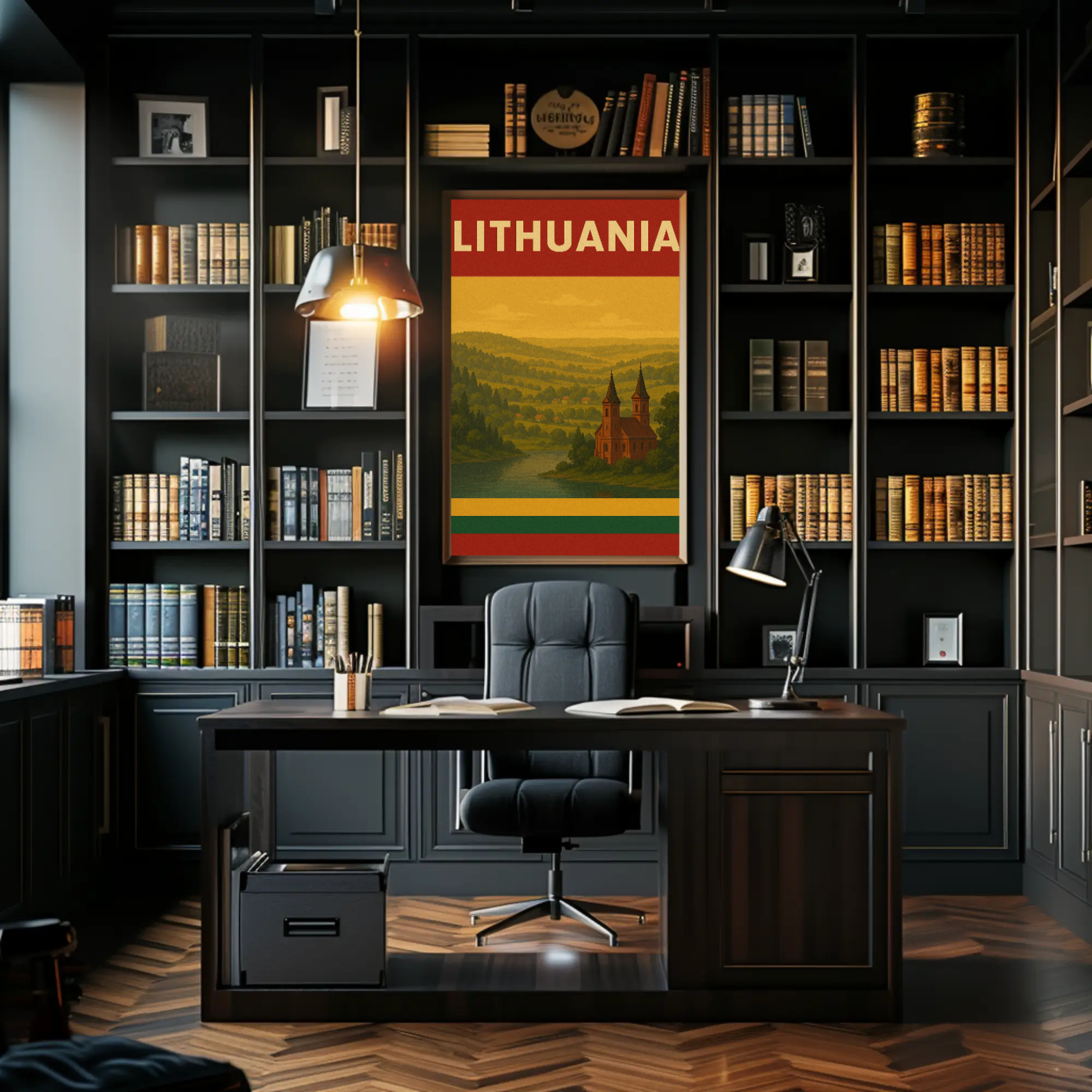 Lithuania Scenic View Vintage Travel Poster PosterGoat