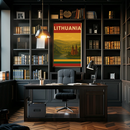 Lithuania Scenic View Vintage Travel Poster PosterGoat