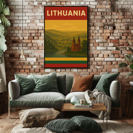 Lithuania Scenic View Vintage Travel Poster PosterGoat