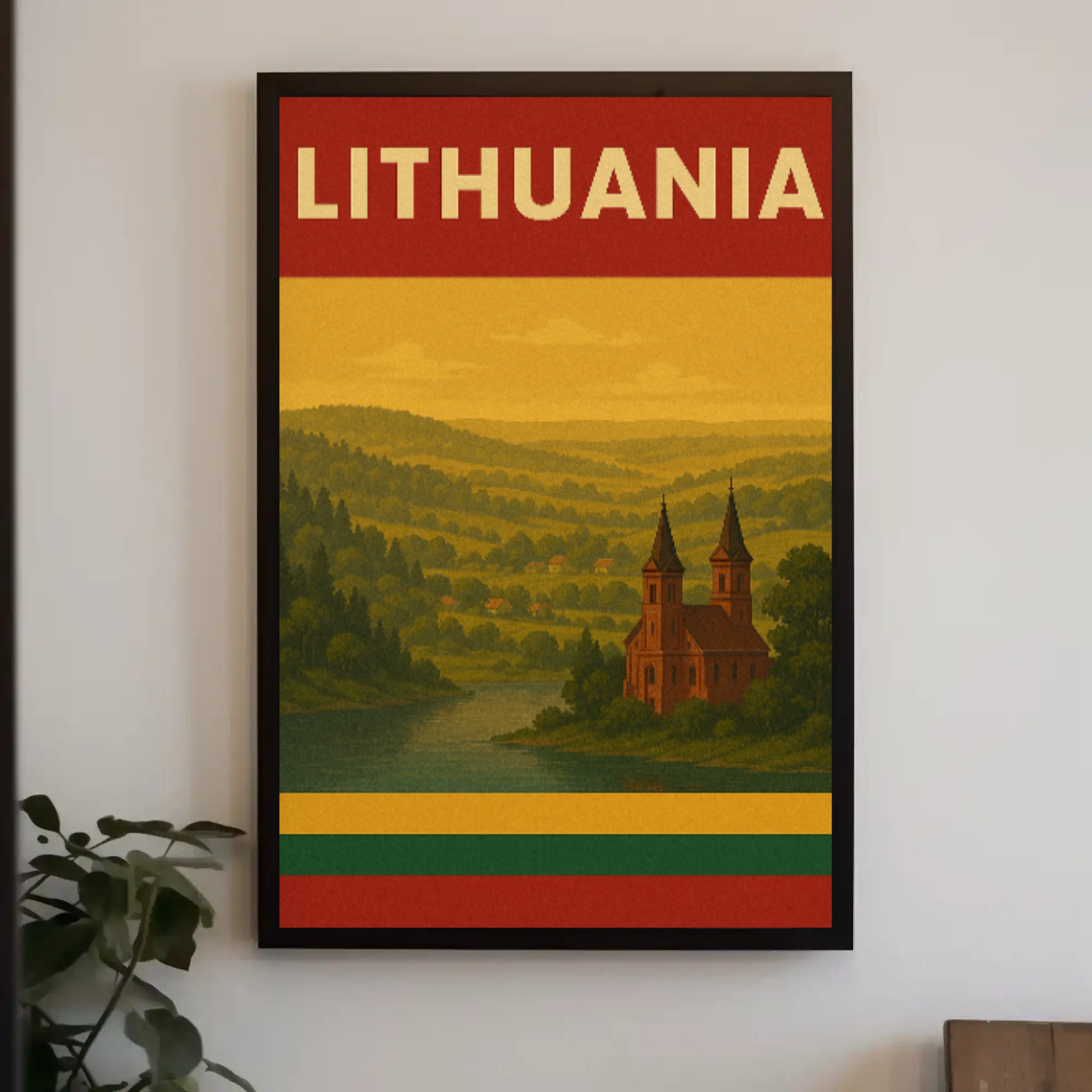 Lithuania Scenic View Vintage Travel Poster PosterGoat