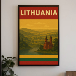 Lithuania Scenic View Vintage Travel Poster PosterGoat