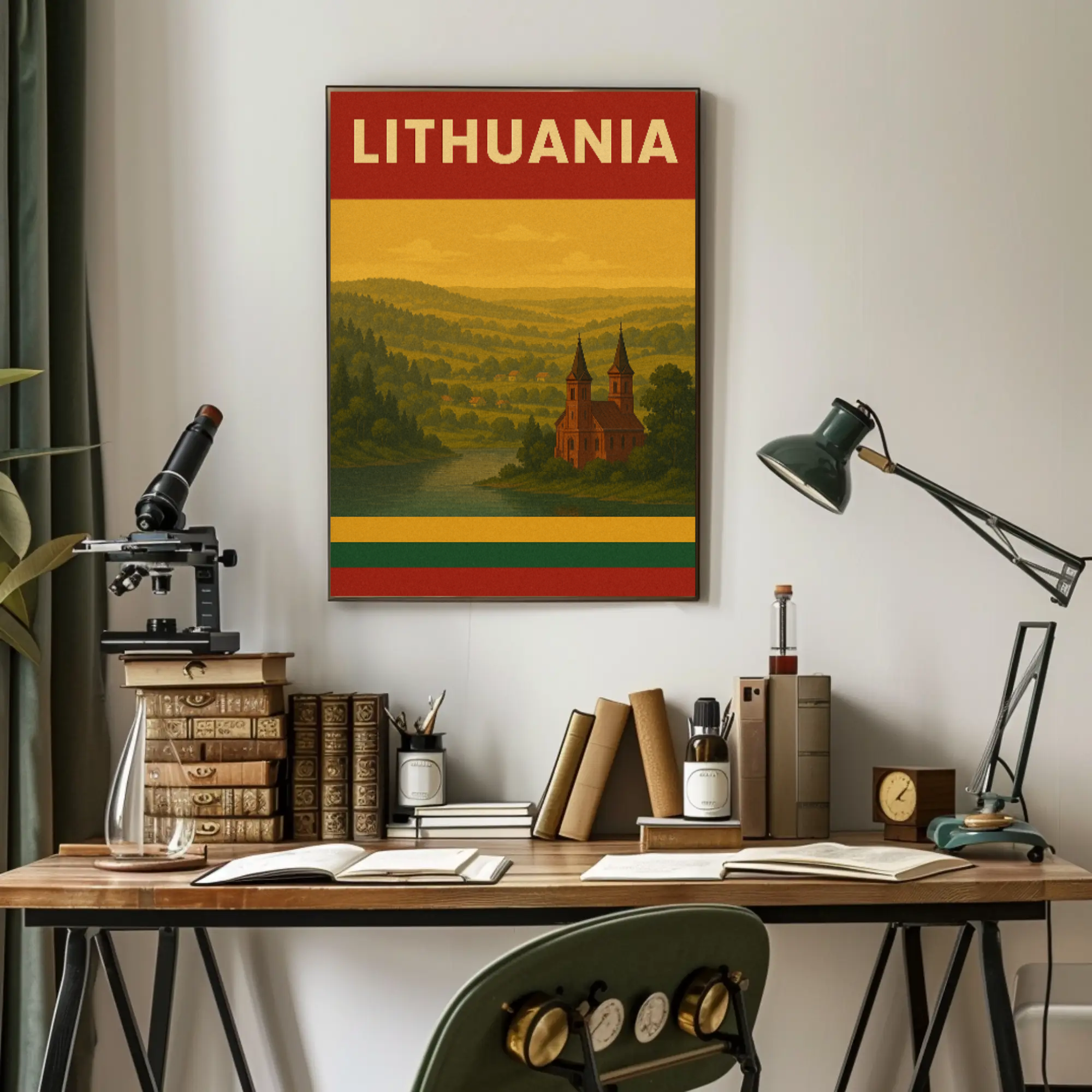 Lithuania Scenic View Vintage Travel Poster PosterGoat