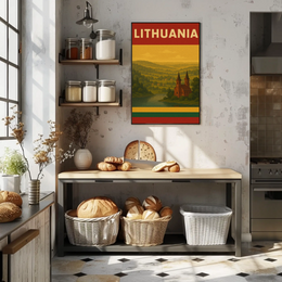 Lithuania Scenic View Vintage Travel Poster PosterGoat