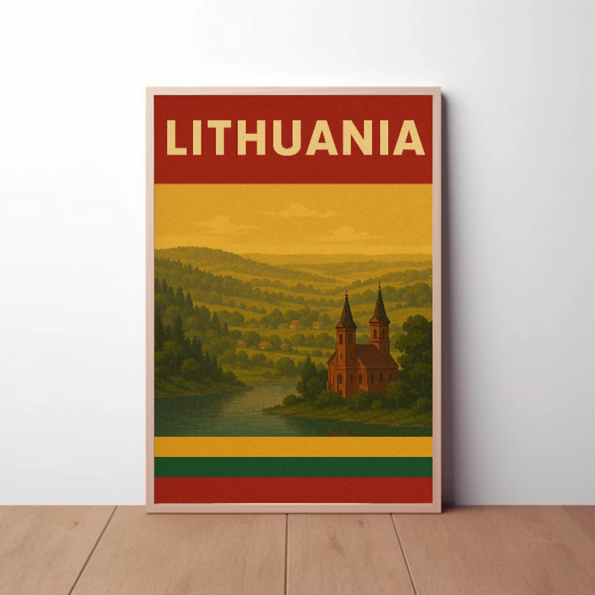 Lithuania Scenic View Vintage Travel Poster PosterGoat