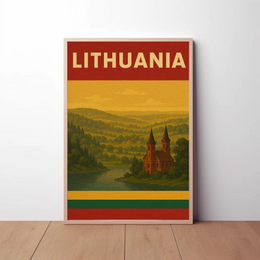 Lithuania Scenic View Vintage Travel Poster PosterGoat