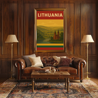 Lithuania Scenic View Vintage Travel Poster PosterGoat