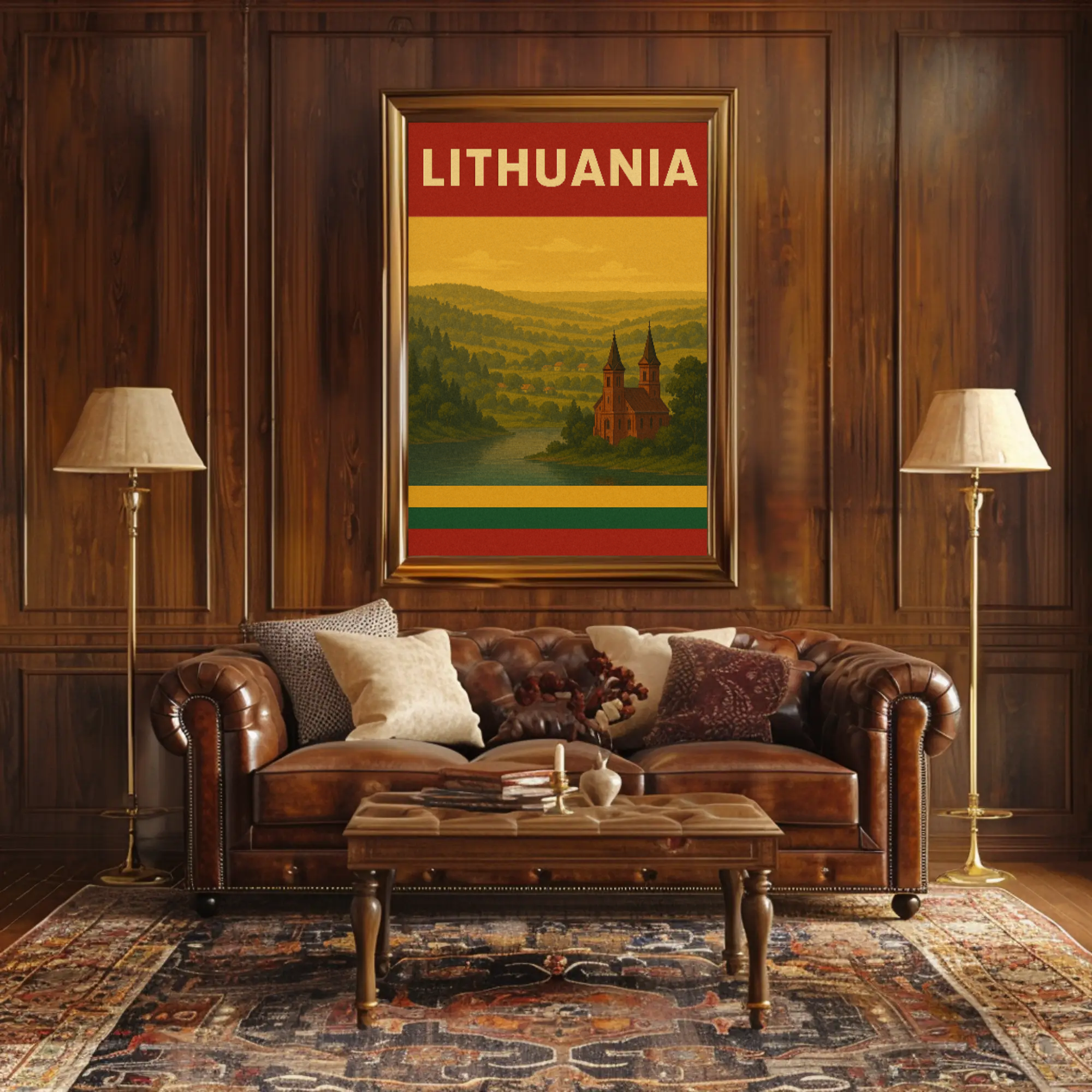 Lithuania Scenic View Vintage Travel Poster PosterGoat