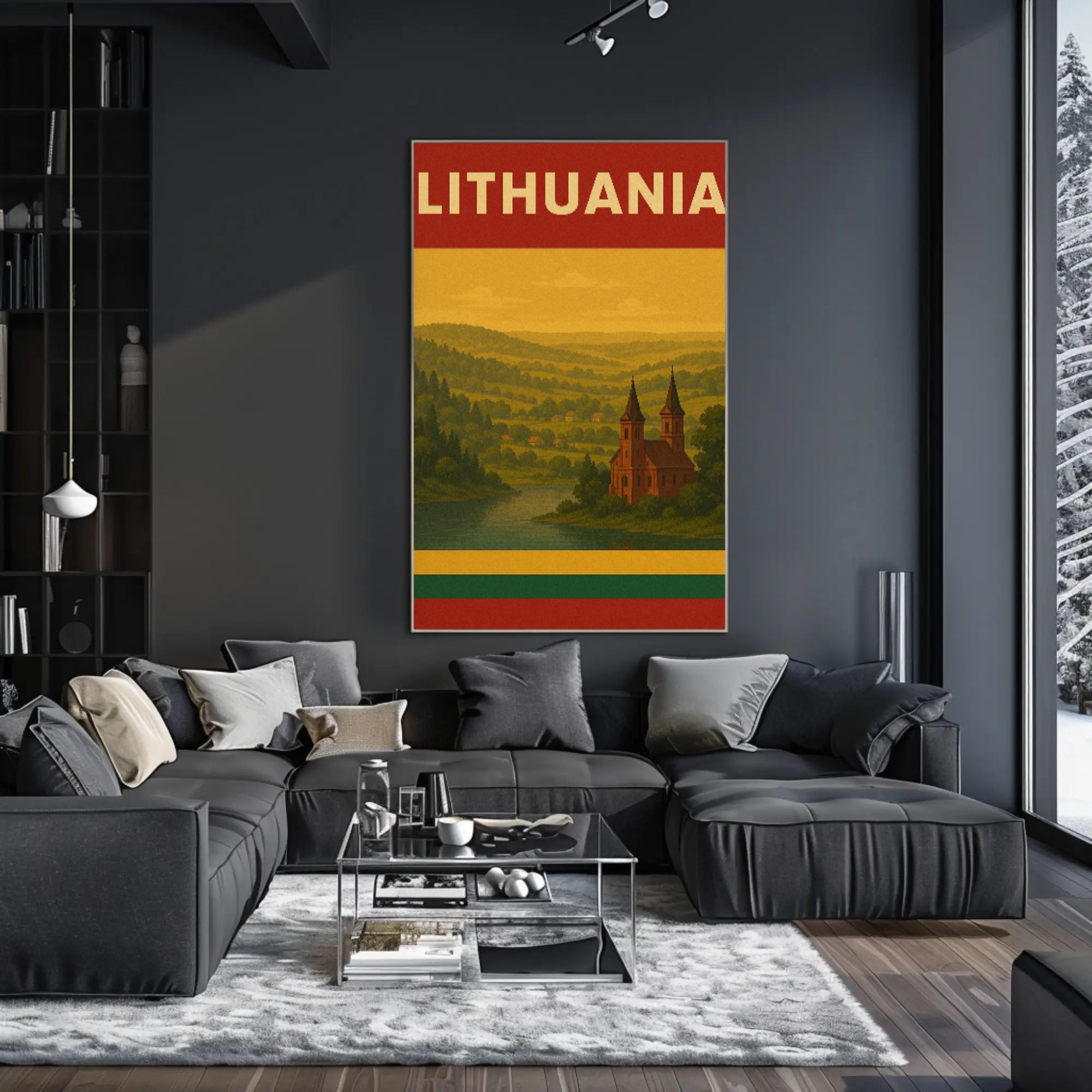 Lithuania Scenic View Vintage Travel Poster PosterGoat