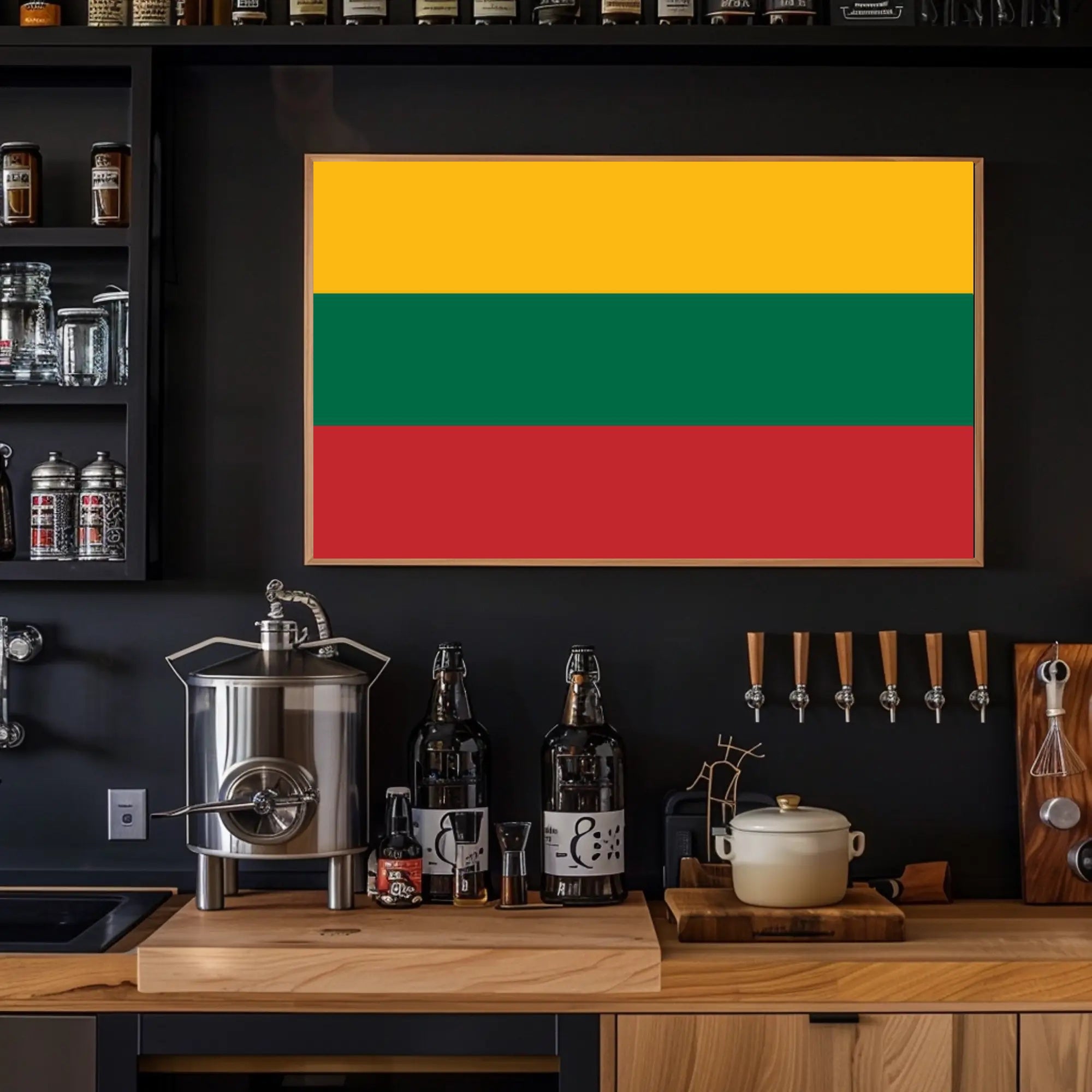 Lithuanian National Flag Bold Design Country Flag Poster PosterGoat