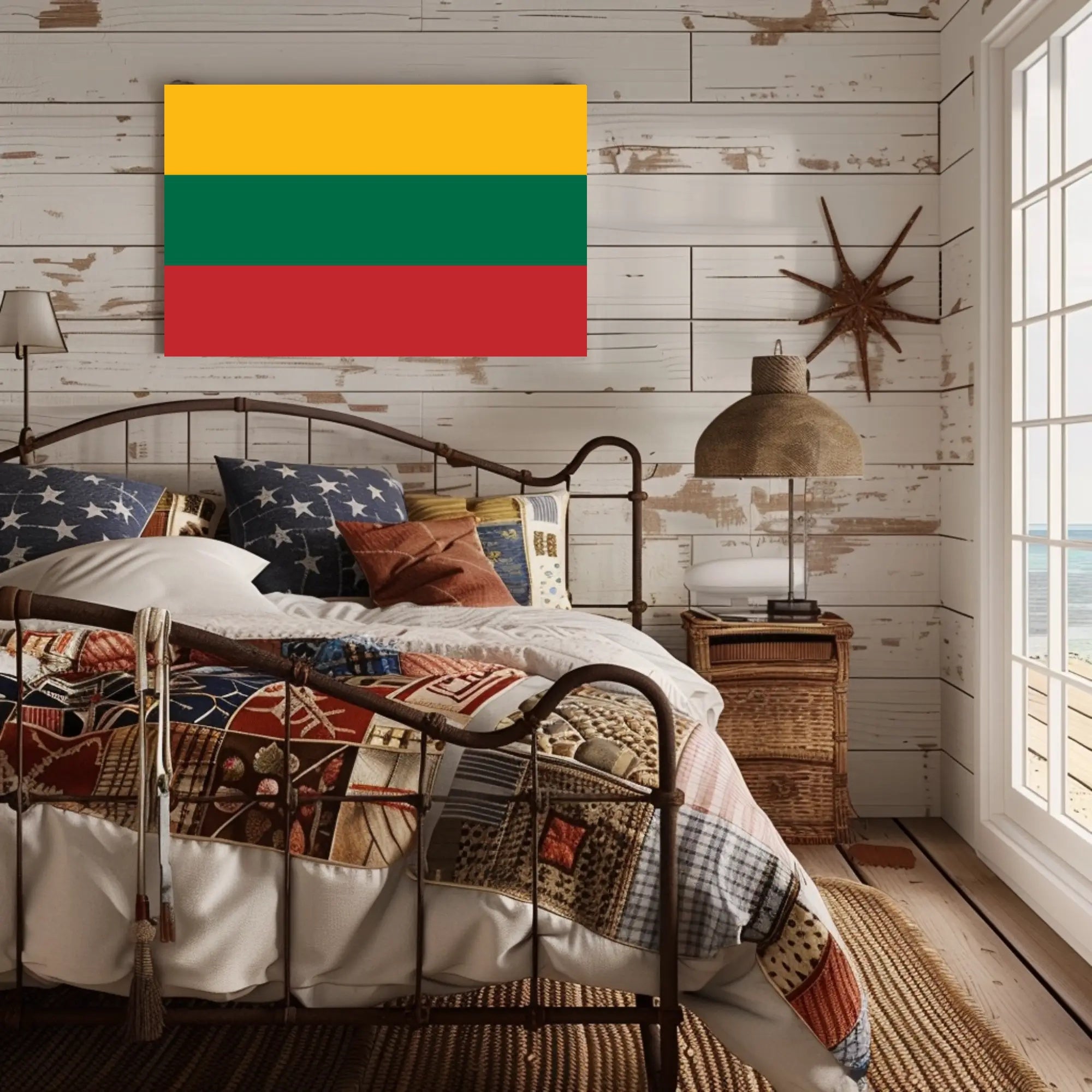 Lithuanian National Flag Bold Design Country Flag Poster PosterGoat