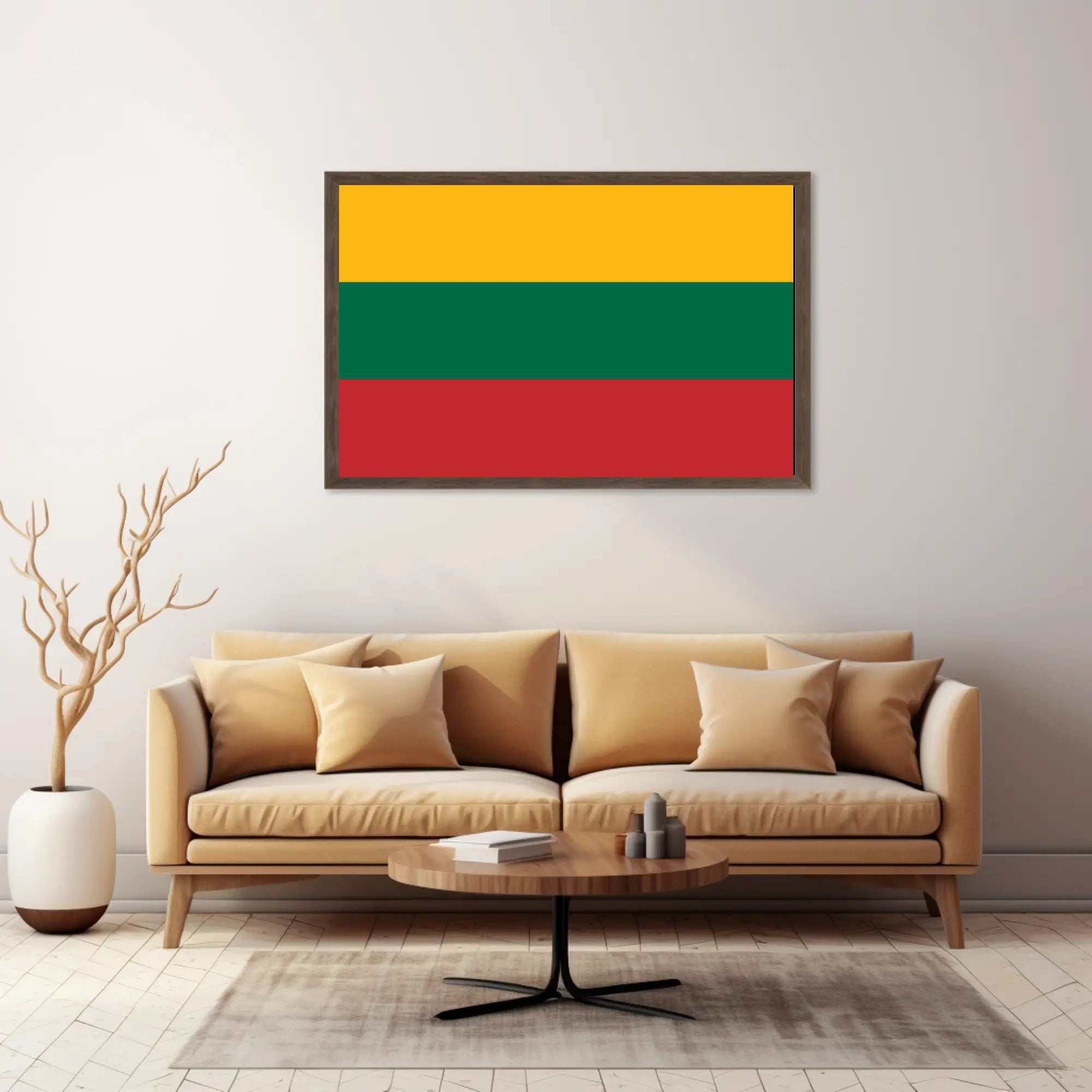 Lithuanian National Flag Bold Design Country Flag Poster PosterGoat