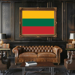 Lithuanian National Flag Bold Design Country Flag Poster PosterGoat