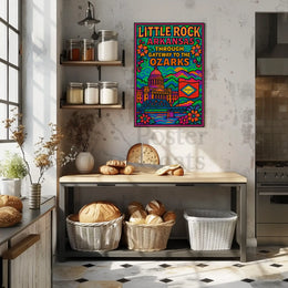 Little Rock Ozarks Retro Travel Poster PosterGoat