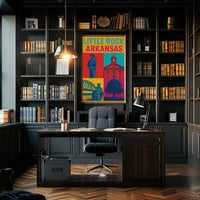 Little Rock Pop Art Travel Poster PosterGoat