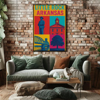 Little Rock Pop Art Travel Poster PosterGoat