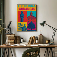 Little Rock Pop Art Travel Poster PosterGoat