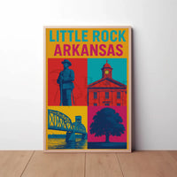 Little Rock Pop Art Travel Poster PosterGoat