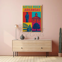 Little Rock Pop Art Travel Poster PosterGoat