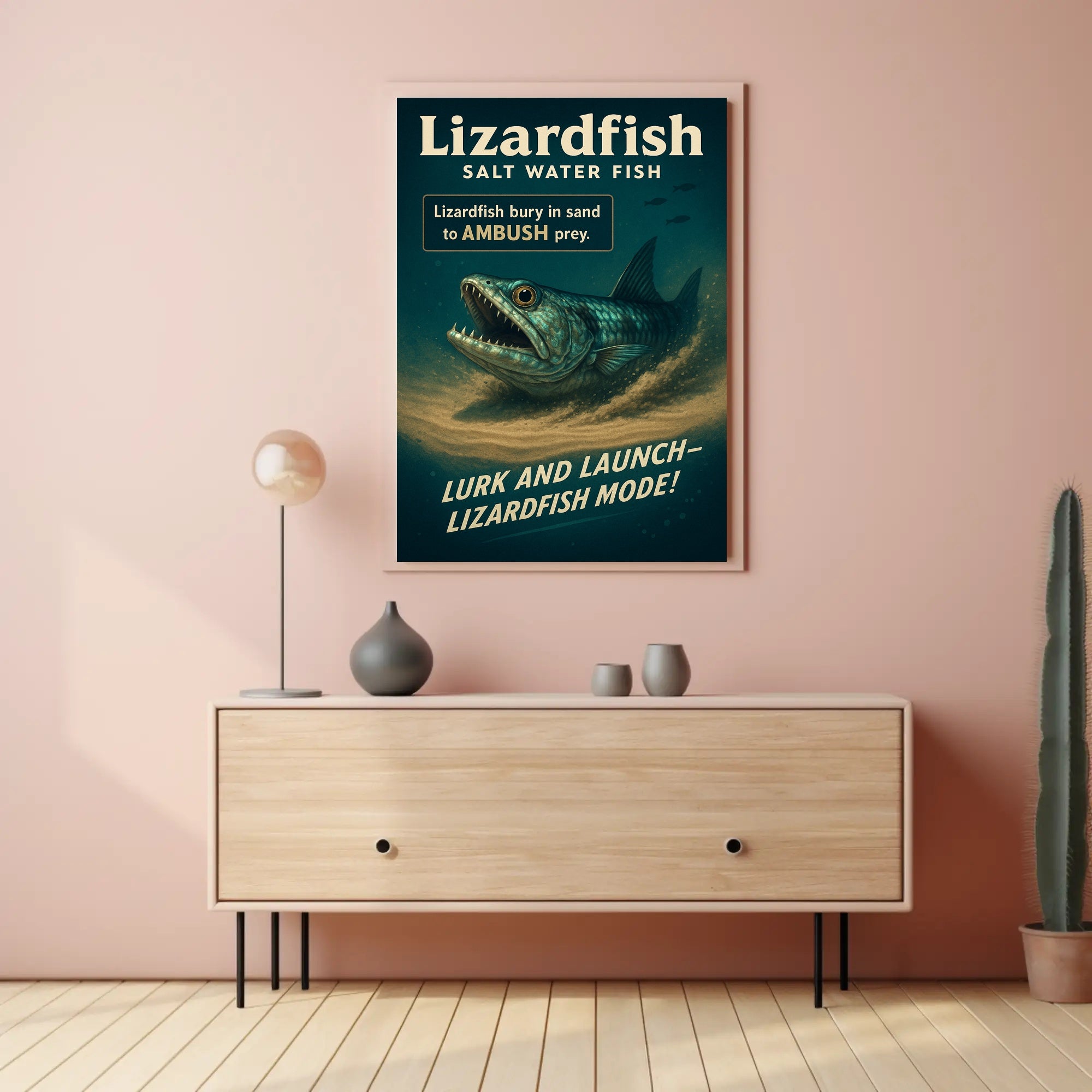 Lizardfish Saltwater Predator Poster PosterGoat