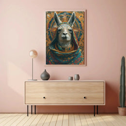 Llama Andean Mystical Art Cultural or Heritage Poster PosterGoat