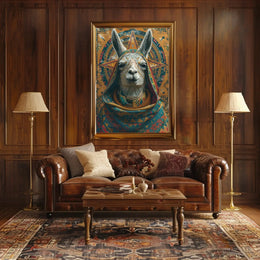 Llama Andean Mystical Art Cultural or Heritage Poster PosterGoat