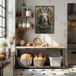 Llama Andean Mystical Art Cultural or Heritage Poster PosterGoat