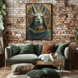 Llama Andean Mystical Art Cultural or Heritage Poster PosterGoat