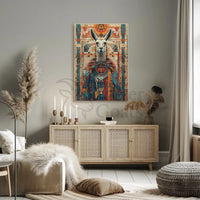 Llama in Rich Andean Patterns Cultural Poster PosterGoat